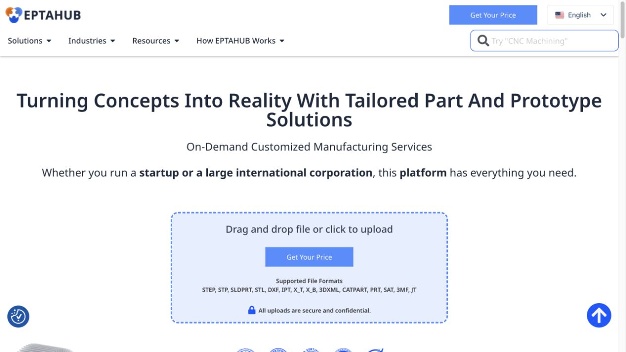 EPTAHUB 网站首页截图